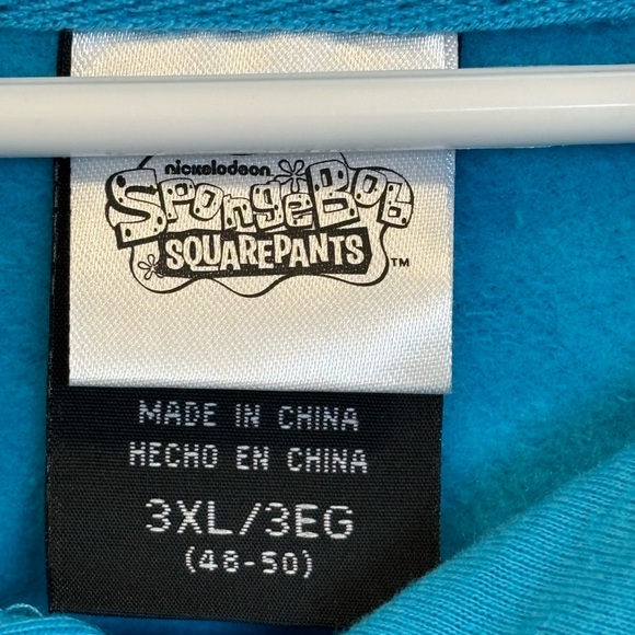 NWT SpongeBob “Stay Weird”Turquoise Sweatshirt Hoodie Size 3XL - Picture 3 of 9